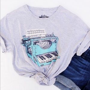 Piano typewriter graphic tee Threadless